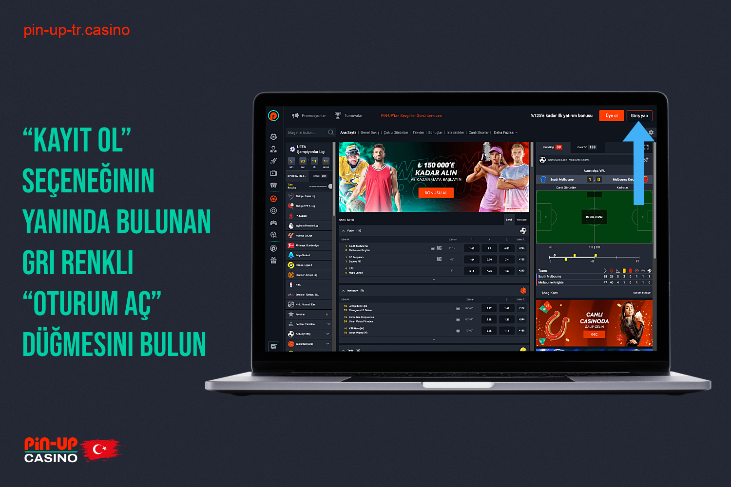 Pin Up Bet hesabınıza giriş yapmak için - sitenin sağ üst köşesindeki ilgili düğmeye tıklayın