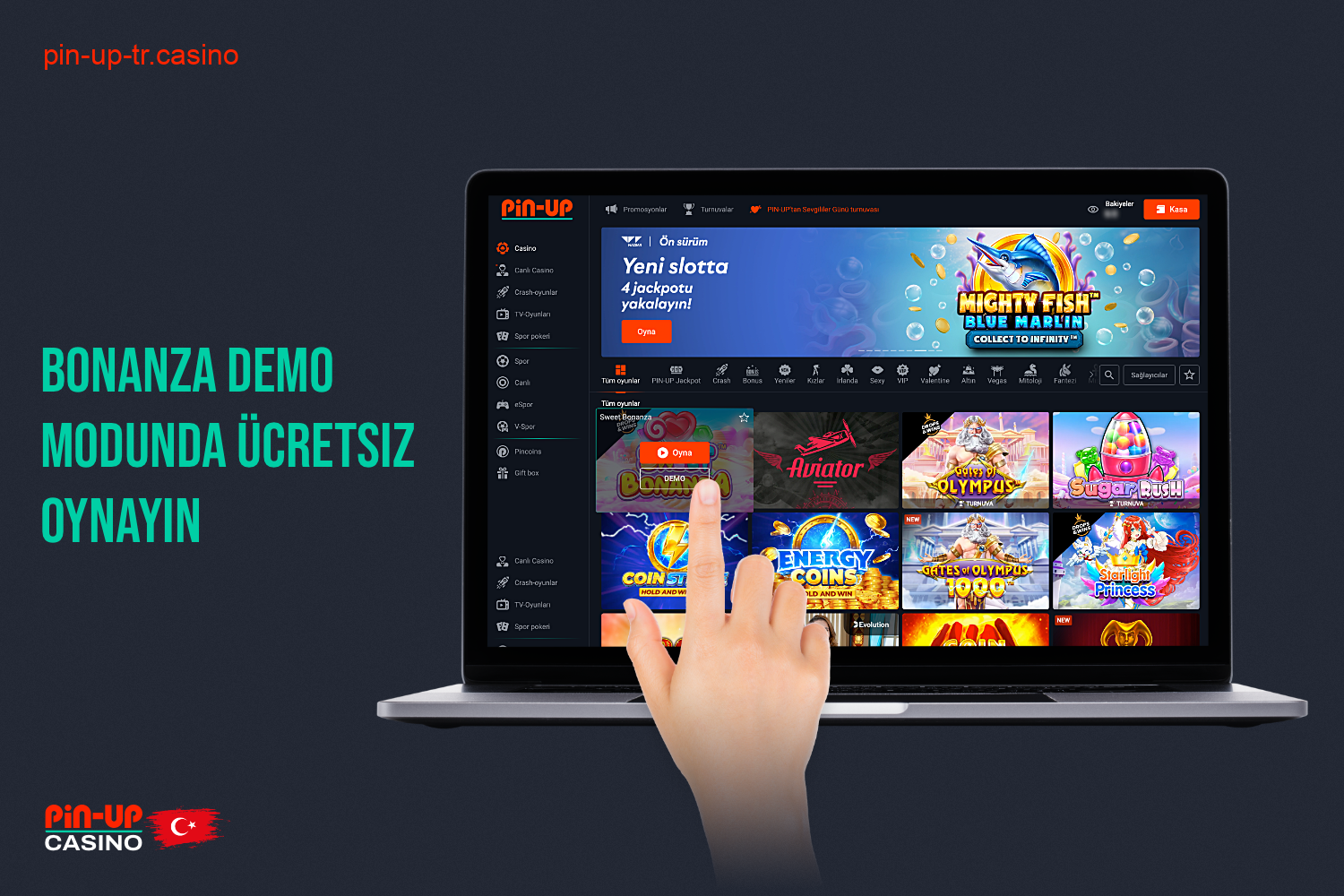 Pin Up Türkiye, kullanıcılarına Sweet Bonanza Yı demo modunda ücretsiz oynama fırsatı veriyor