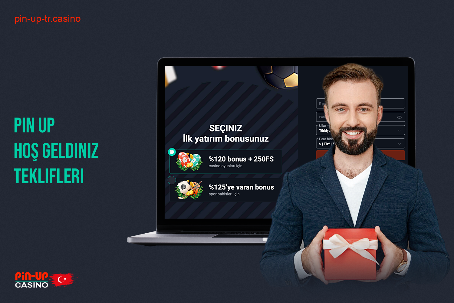 Pin Up, kullanıcının aralarından seçim yapabileceği hem casino hem de spor bahisleri için bir hoşgeldin bonusu sunar