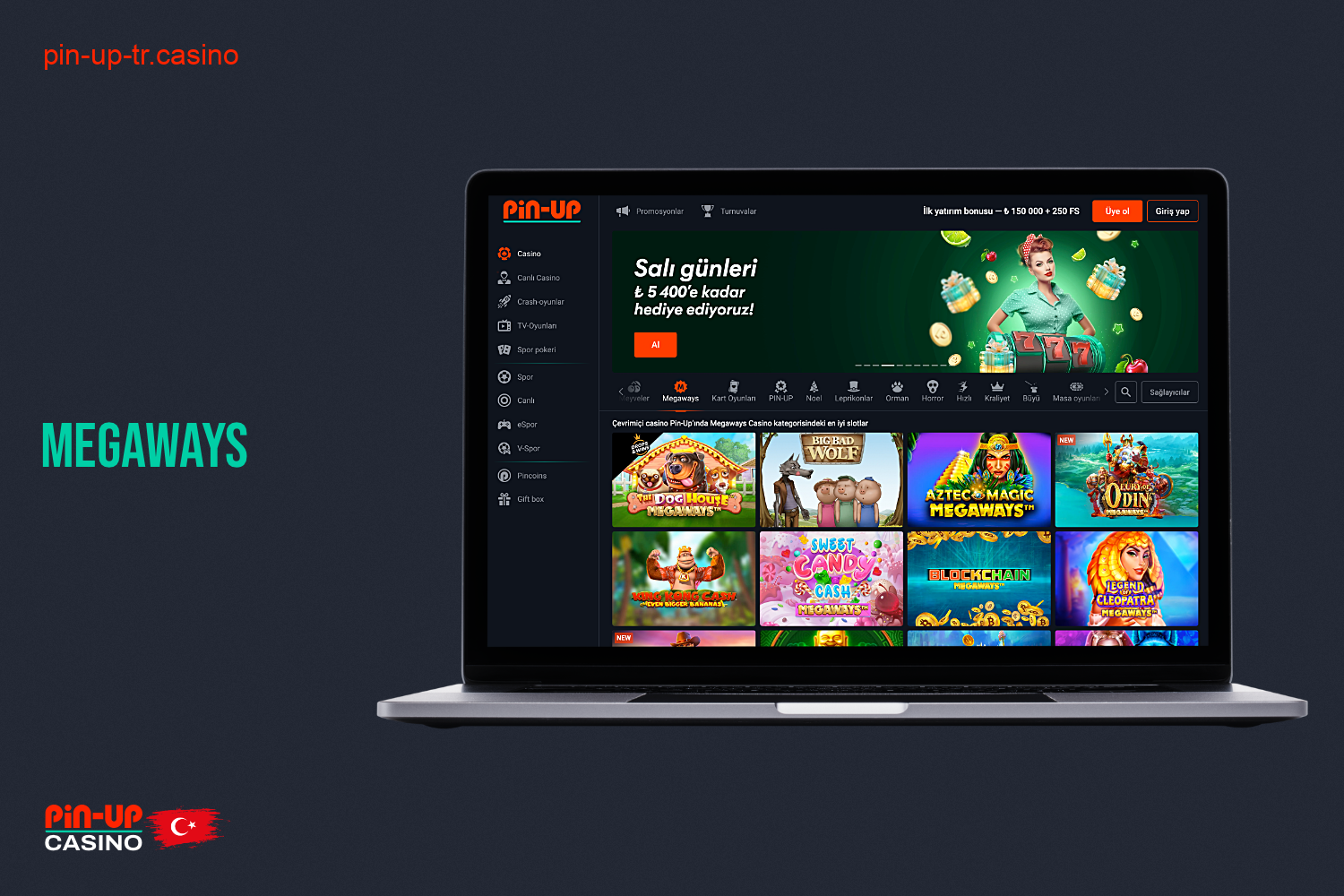 Pin Up Casino, aralarından seçim yapabileceğiniz çok sayıda MegaWays oyun koleksiyonuna sahiptir