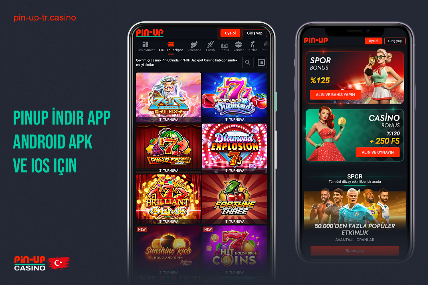 Android ve iOS için Pin Up mobil uygulaması, hareket halindeyken casino oyunları oynamak ve bahis yapmak isteyenler için harika bir araçtır